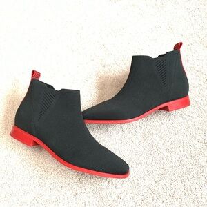VIVAIA Square Toe Ryan Pro Black/Red Slip On Bootie Women’s Size 40, US 9
